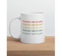 Nufar Tazza in ceramica con scritta "It's In The Syllabus", 325 ml, 24ja13maA156