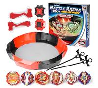 Nuffunx Bay Blade, grande stadio con 6 trottole a scoppio, per bambini dai 5 ai 6 ai 7 agli 8 9 10 11 e 12 anni, regalo di Natale e compleanno per bambini
