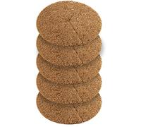 NUGATI Disco per pacciamatura in cocco, protezione invernale per piante in vaso, protezione per piante in vaso, protezione dalle erbacce, disco in cocco (25 cm - 5 pezzi)