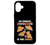 Nugget Il mio dinosauro preferito è l'amante del pollo Nugget Custodia per iPhone 16 Plus