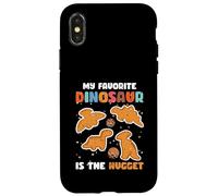 Nugget Il mio dinosauro preferito è l'amante del pollo Nugget Custodia per iPhone X/XS