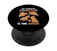 Nugget Il mio dinosauro preferito è l'amante del pollo Nugget PopSockets PopGrip Adesivo