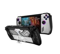 NUHFUFA Custodia per ASUS Rog Ally 7 pollici portatile con cavalletto, anti-shock e anti-graffio TPU Grip custodia protettiva ergonomica e comoda impugnatura (nero)