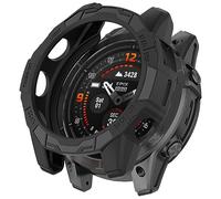 NUHFUFA Custodia per orologio mezza avvolta da 51 mm, compatibile con Gar.min EPIX Pro 51 mm/Fenix 7X Pro/Fenix7X, in morbido TPU, sottile, leggera, protettiva per accessori smartwatch (nero)