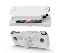 NUHFUFA Custodia protettiva con guscio anteriore staccabile per ASUS Rog Ally 7 pollici Handheld 2023, copertura completa con staffa anti-goccia antipolvere impugnatura ergonomica custodia (bianco)