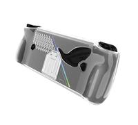 NUHFUFA Custodia protettiva trasparente con staffa compatibile con console di gioco portatile ASUS ROG ALLY X, antigraffio robusta custodia ergonomica ad arco