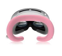 NUHFUFA Interfaccia facciale in silicone VR per Vision Pro, morbido cuscino di copertura per il viso antiscivolo e lavabile, maschera per il viso per Vision Pro(Rosa)