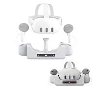 NUHFUFA Stazione base di ricarica compatibile con Quest 3, dock di ricarica a parete per cuffie e controller Quest 3, supporto di ricarica con Type-C Accessori VR