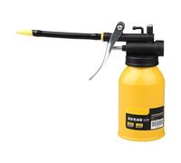 Nuhjytgf Bottiglia per olio lubrificante, con pompa a mano, in metallo con beccuccio flessibile, materiale resistente, capacità 300 ml, 14,5 cm, per uso domestico o in garage,