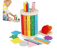 Nuhjytgf Gioco di Abbinamento Colori - Attrezzo Motorio Educativo in Legno,Abbinamento Forme e Sviluppo Motricità Fine,per Sviluppo e Problem Solving Divertimento Regalo per