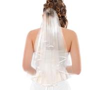 Nuhjytgf Velo da sposa a due , velo per addio al nubilato
