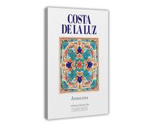NUIHAGF Costa De La Luz, Andalusia, Spagna, poster estetico minimalista tradizionale su tela, decorazione per camera da letto, ufficio, camera da letto, regalo, 20 x 30 cm