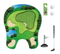 Nuiorfty 1 Set Toilet Golf Gioco di Pratica della Toilette Include Palline da Putter Putting Green Divertente Mini Gioco di Golf per Bambini Uomini papà Fidanzato Bagno