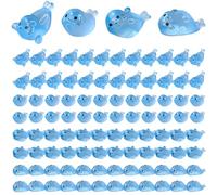 Nuiorfty 100 Pezzi Mini Animali in Resina 4 Stili Mini Figurine Che Illuminano al Buio per Cuccioli di foca per Giardino fatato Micro