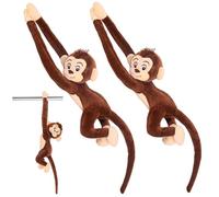 Nuiorfty 2PCS Scimmia Peluche 27 6 Pollici Realistico Scimmia Peluche con Espressione Carina Coda Lunga e Braccio Lungo Appeso Interattivo