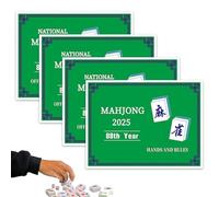 Nuiorfty 4 carte Mahjong 2024 carte punteggio e regole del gioco Mahjong standard impara e padroneggia le regole del gioco ricr