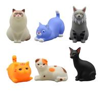 Nuiorfty 6 Pezzi Giocattoli da Bagno Illuminati Colorati galleggianti sicuri e Divertenti Giocattoli da Bagno per Bambini con Gatti Carini per Vasca da Doccia Giochi Piscina