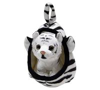 Nuiorfty Animale di pezza Tigre Bianca 7.1 Simpatico Peluche Tigre con Tana e Manico Simpatici Animali di Peluche realistici per Ragazze Ragazzi e Bambini