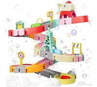 Nuiorfty Giocattoli da Bagno Set da Costruzione per binari da Parete Giocattoli da Bagno per Bambini con Ventosa Divertente Kit