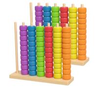 Nuiorfty Giocattoli per l'ordinamento dei colori 2 giocattoli impilabili in legno per bambini piccoli giocattolo didattico Montessori per il riconoscimento abilità motorie e logica