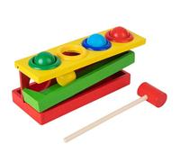 Nuiorfty Martello Giocattolo in Legno Montessori per Bambini Piccoli 1-3 Panca da martellamento con Palline Colorate per la coordinazione Occhio-Mano e Lo Sviluppo delle capacità motorie Fini