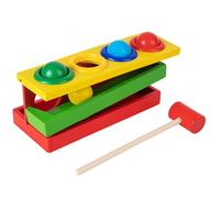 Nuiorfty Martello Giocattolo in Legno Montessori per Bambini Piccoli 1-3 Panca da martellamento con Palline Colorate per la coordinazione Occhio-Mano e Lo Sviluppo delle capacità motorie Fini