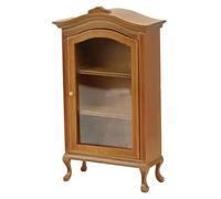 Nuiorfty Scaffale per casa delle Bambole scaffale da Esposizione in Legno Mobili per casa delle Bambole Realistico Mobili in Scala 1/12 a 3 Ripiani per Accessori da Pranzo Fai-da-Te Marrone