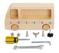 Nuiorfty Set di cacciaviti Montessori Competenze di Base Strumenti in Cartone per Bambini Giocattoli educativi in Legno per Bambini Giocattolo sensoriale