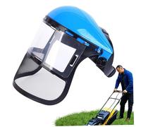 Nuiorfty Visiera per eliminare le erbacce Casco per motosega in rete di acciaio e PVC antispruzzo Visiera protettiva integrale traspirante per giardinaggio molatura motosega