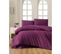 Nuit Des Rêves Elegant Purple Ranforce Double Quilt Cover Set 200 x 200 cm | 100% cotone, 155 thread Count, Includes 2 pillowcases | Lavabile in lavatrice