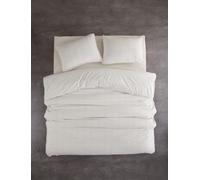 Nuit Des Rêves Elegant Ranforce Double Quilt Cover Set (200 x 200 cm), 100% cotone, crema e nero, include 2 pillowcases (80 x 80 cm), lavabile in lavatrice a 40 °C