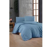 Nuit Des Rêves Premium Ranforce - Set copripiumino per letto matrimoniale, 100% cotone, 200 x 200 cm, include 2 federe, chiusura a bottoni, 155 fili, lavabile in lavatrice