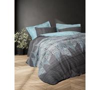 Nuit Des Rêves Premium Ranforce - Set di copertine singole, 135 x 200 cm, 100% cotone, antracite | Reactive Printing, lavabile in lavatrice, chiusura con bottoni, Cozy & Stylish Bedding, Twin