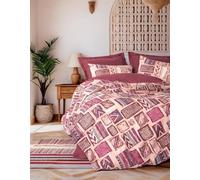 Nuit Des Rêves Ranforce - Set copripiumino singolo XXL, 155 x 220 cm, 100% cotone, stampa a pigmenti, lavabile in lavatrice, chiusura con bottoni, comfort di lusso per la tua camera da letto