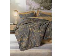 Nuit Des Rêves Ranforce - Set copripiumino singolo XXL, 155 x 220 cm, 100% cotone, stampa pigmentata, lavabile in lavatrice, chiusura con bottoni, morbido ed elegante