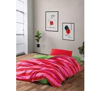 Nuit Des Rêves Ranforce - Set copripiumino singolo XXL (155 x 220 cm), 100% cotone, stampa reattiva, lavabile in lavatrice, chiusura a busta e bottoni, biancheria da letto morbida ed elegante