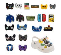 Nujvnuj Set di spille per scarpe, ciondoli con gamepad, accessori per scarpe, spille per zoccoli divertenti e unici Crocs Pins decorativi per scarpe