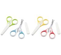 NUK 10256257 Forbicine Neonato, Colore Bianco E Verde, Punte Arrotondate