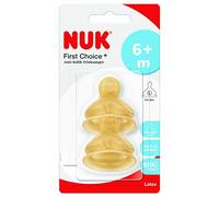Nuk 10713239 First Choice+ Tettarella, Lattice, 6-18 Mesi, 2 Pezzi, Beige, L
