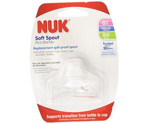 NUK - 3 confezioni di beccucci di ricambio in silicone, trasparenti