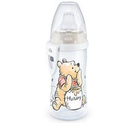 NUK Active Cup - Tazza per bambini dai 12 mesi in su, beccuccio morbido a prova di perdite, clip e tappo protettivo, senza BPA, 300 ml, Disney Winnie the Pooh