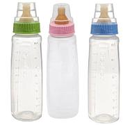 NUK Bottiglia Nuk plastica trasparente, 8 once - 3 per caso.