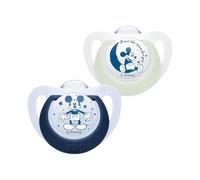Nuk Ciucci Star Day Night Disney in silicone, 6-18 m, 2 unità