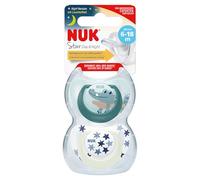 Nuk Ciuccio in silicone Day and Night Star 6-18 mesi, assortiti