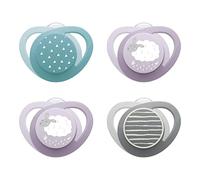 NUK Ciuccio ortodontico, confezione da 4, 0-6 mesi