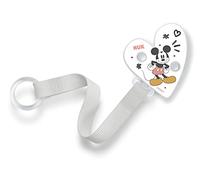 NUK Clip per ciuccio e clip | Per gli anelli dei lecca-lecca | Robusto e infrangibile | Disney Topolino