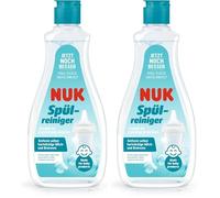 NUK Detergente per biberon | 500 ml | ideale per la pulizia di biberon e accessori | detergente senza profumi | pH neutro | 100% bottiglia riciclabile (Confezione da 2)