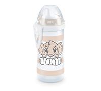 NUK Disney King of Leone Kiddy Cup con beccuccio duro, 300 ml, a prova di perdite, a partire da 12 mesi, senza BPA, beige, 1 pezzo
