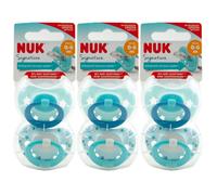 NUK Firma Ciuccio 0-6 Mesi 3 x 2 Pezzo Blu Ciuccio Misura 1