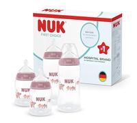 NUK First Choice Biberon | 0-3+ mesi | 150 ml & 300 ml | Biberon anti-colica | PP | Indicatore di controllo della temperatura | Koala | Confezione da 4